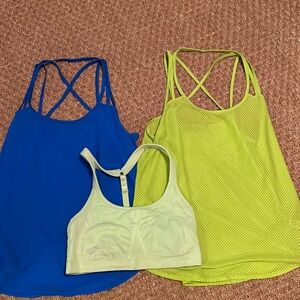 ATHLETA  mesh sports tanks medium and bra Medium .  WORN 2x